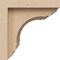 Ekena Millwork 6"W x 6"D x 6"H Wide Warren Rough Cedar Woodgrain TimberThane Corbel, Primed Tan CORUR06X06X06WARRCPR - alternate 6
